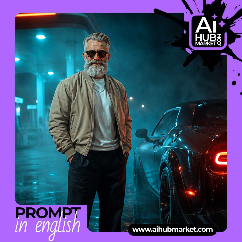 Prompt Night Sportscar Portrait