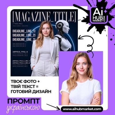 Обкладинка журналу з людиною та роботизованим персонажем