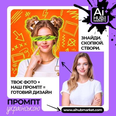 Яскравий поп-арт портрет з елементами doodle-графіки