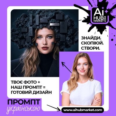 Портрет із графітовою скульптурою на фоні