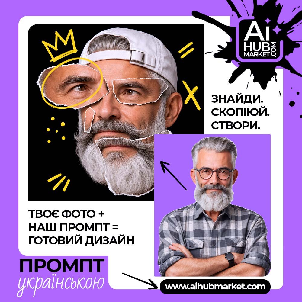 Промпт Портрет із рваних фрагменті