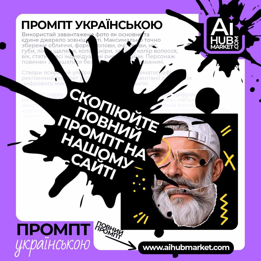 Промпт Портрет із рваних фрагменті