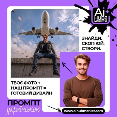 Портрет під крилом авіалайнера