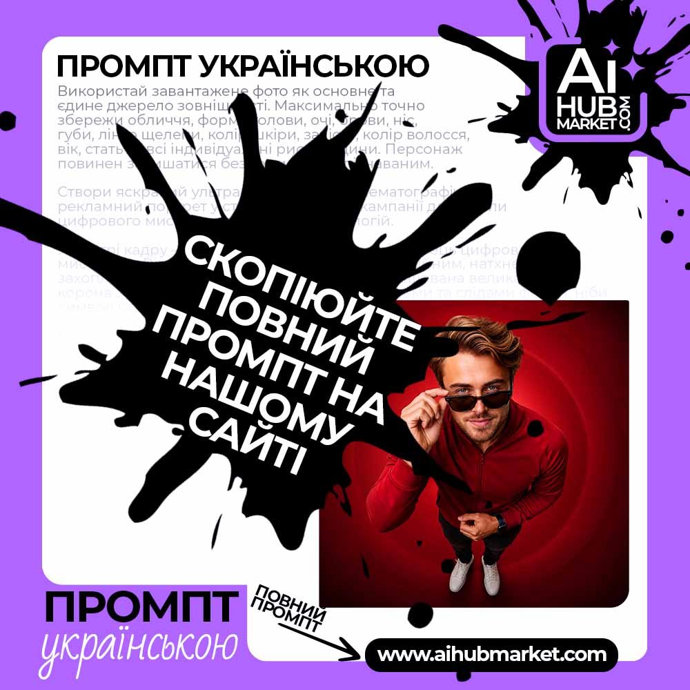 Промпт Портрет у червоній перспективі