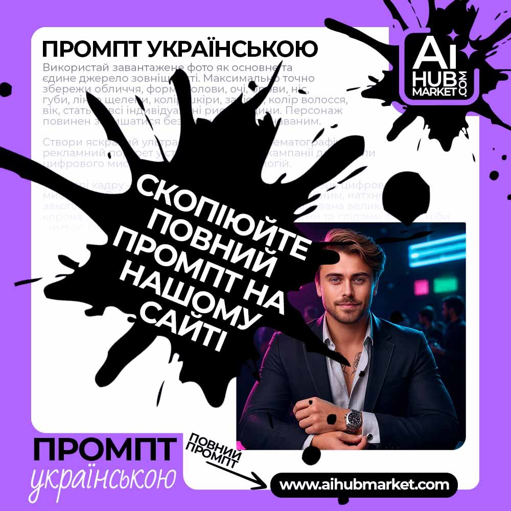 Промпт портрет у неоновому клубі