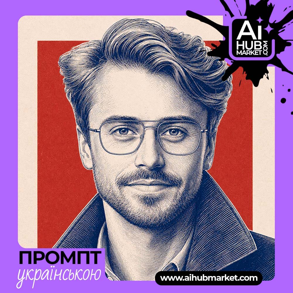 Промпт Портрет у штрихах