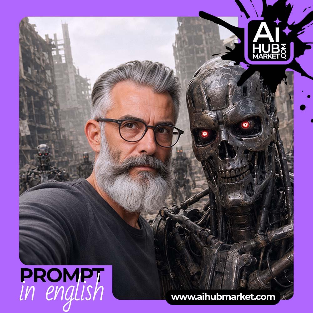 Prompt Post-Apocalyptic Robot Selfie