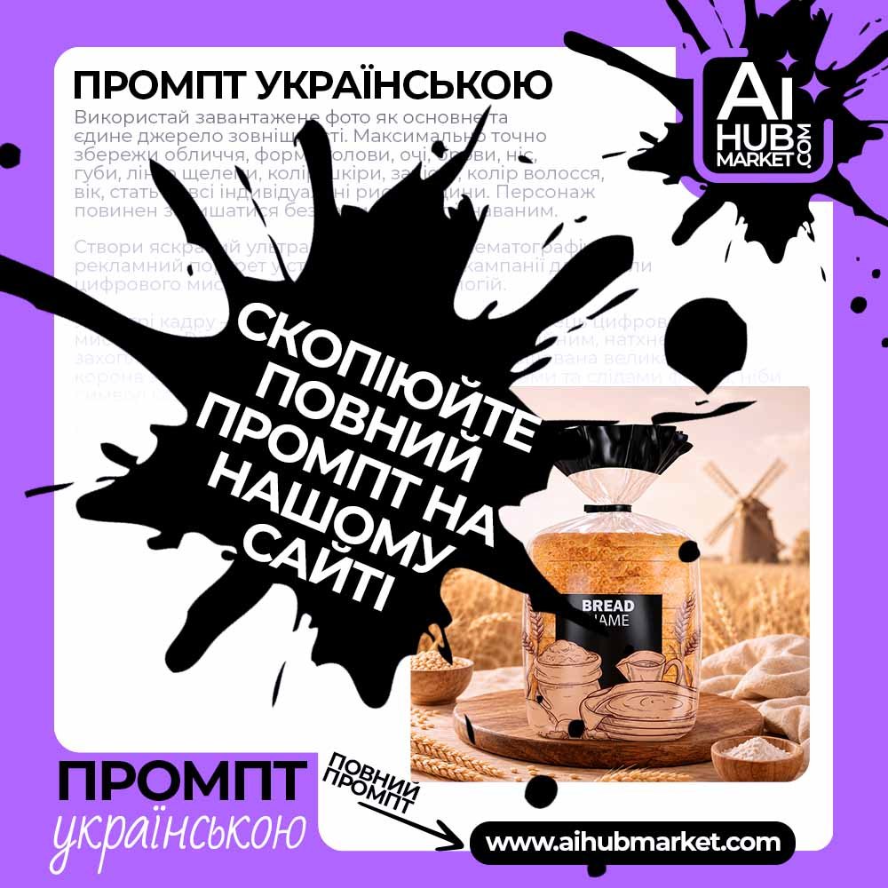 Промпт Преміальна bakery-сцена з фото товару
