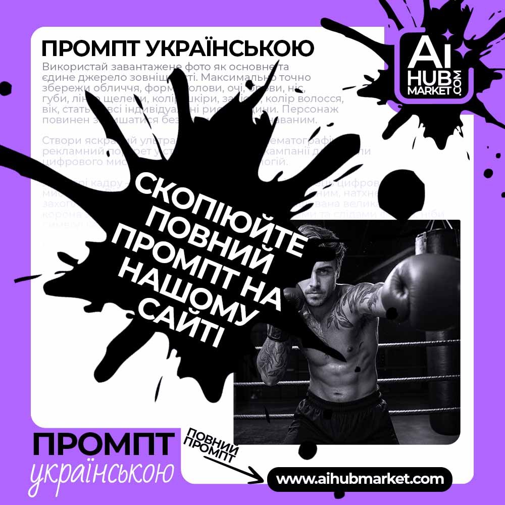 Промпт Прямий удар у боксерському залі