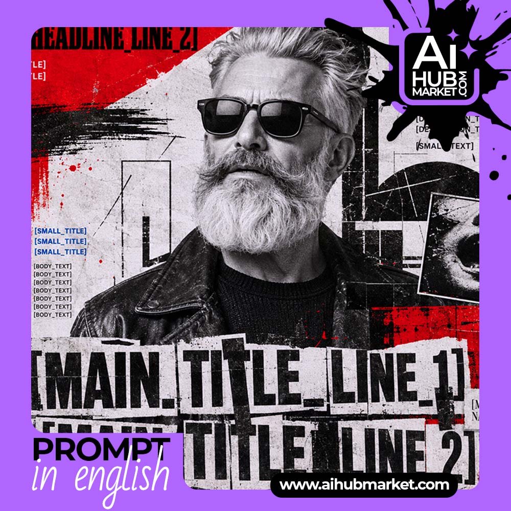 Prompt Punk-Style Portrait Poster