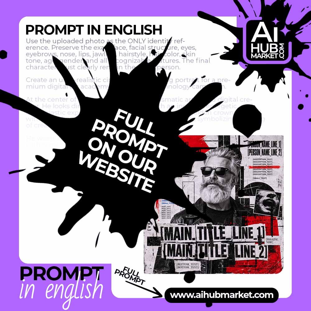 Prompt Punk-Style Portrait Poster