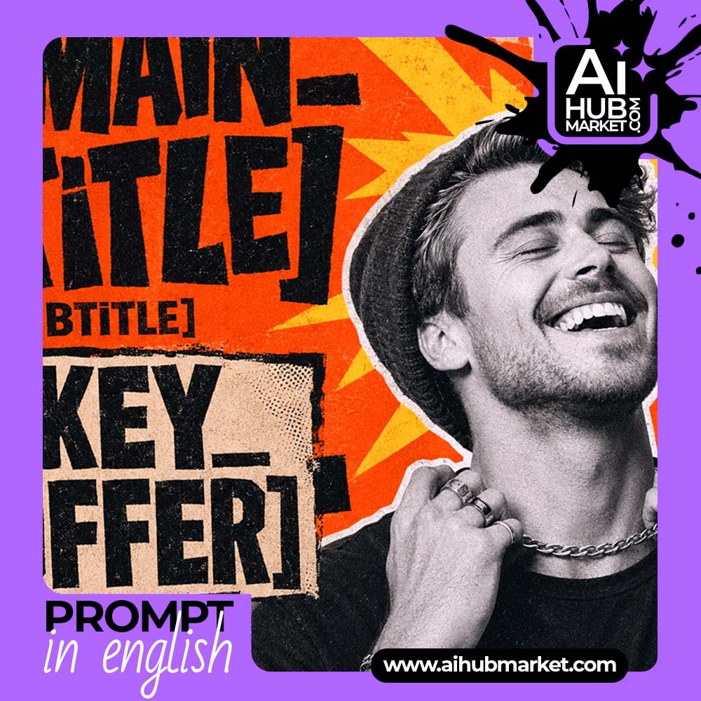 Prompt Raw Market Flyer with Cutout Portrait