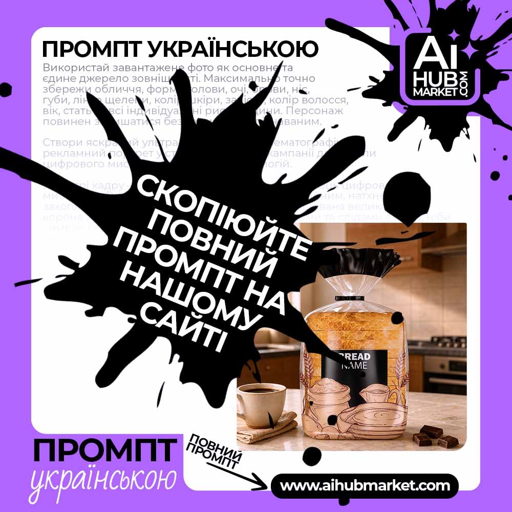 Промпт Реклама упаковки хліба