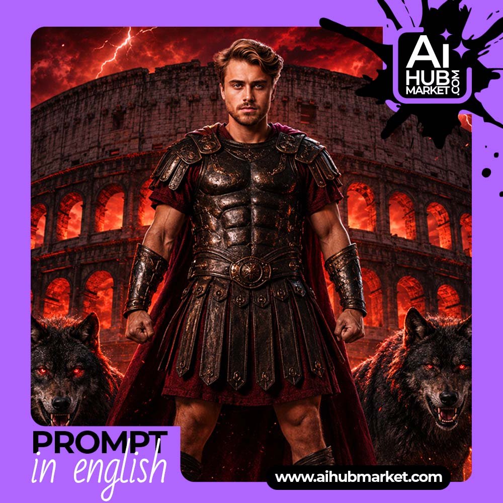 Prompt Roman Warrior at the Colosseum