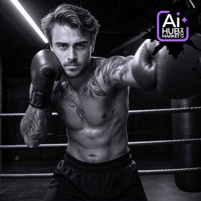 Prompt Straight Punch in the Boxing Gym — generation result example