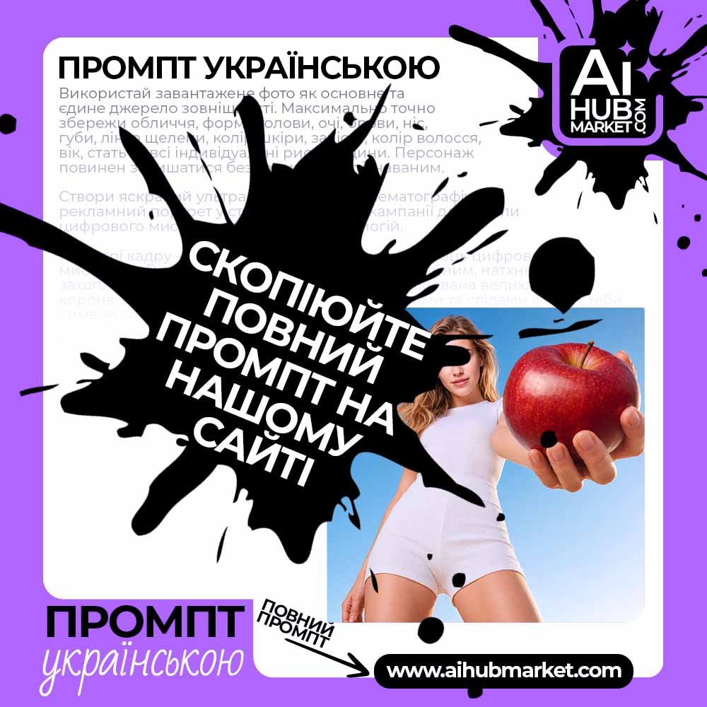 Промпт Свіже яблуко крупним планом