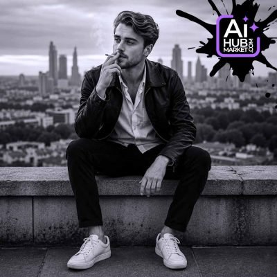 Prompt Thoughtful Portrait Above the Metropolis — generation result example