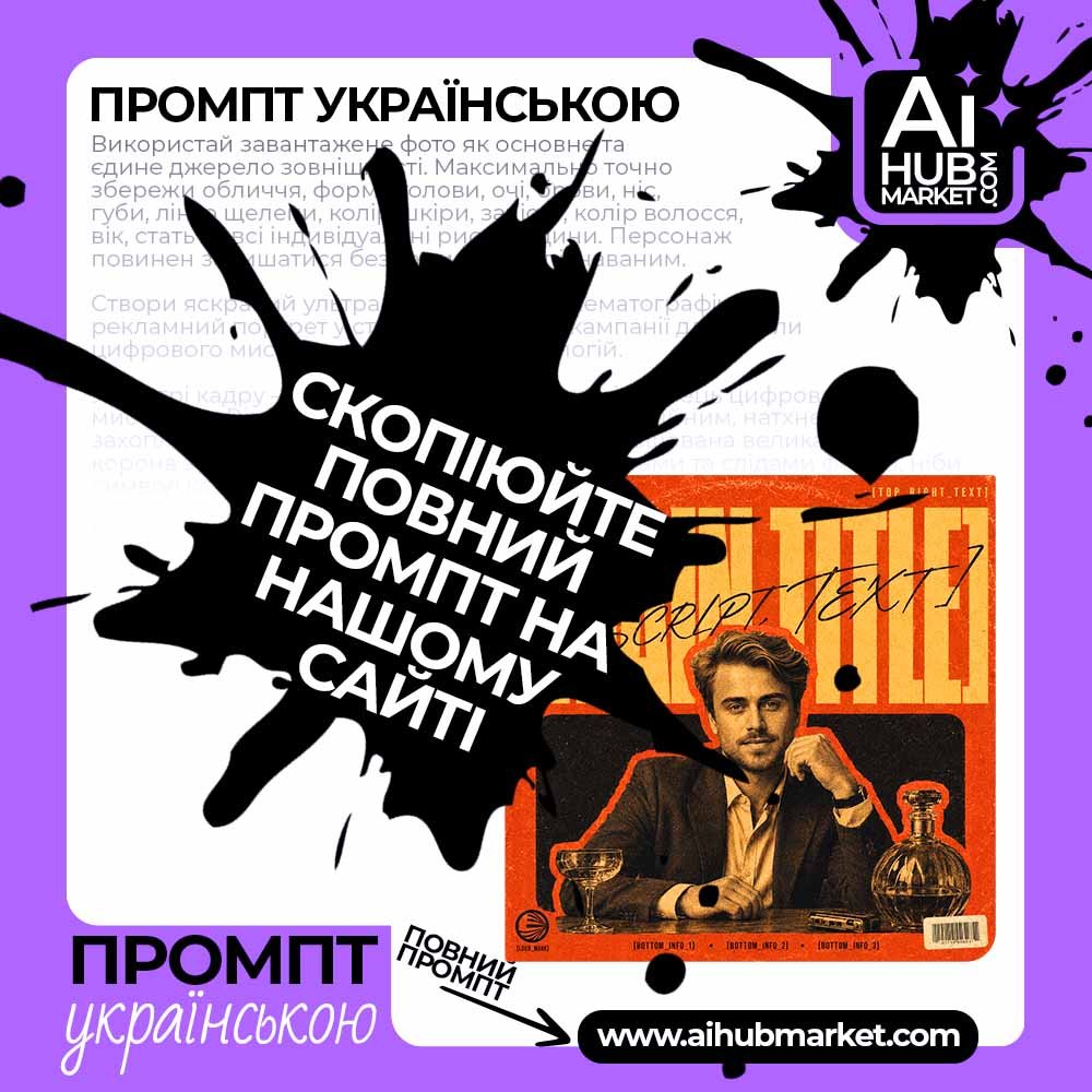 Промпт Вінтажна обкладинка музичного релізу