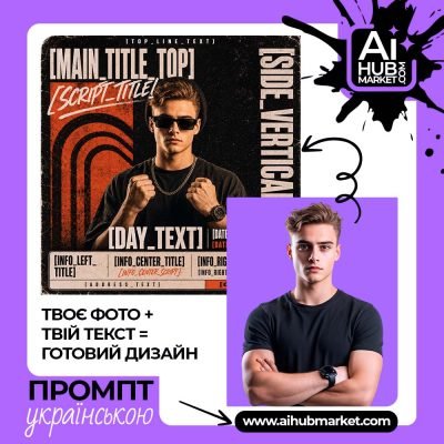 Вінтажний музичний постер з текстовими полями