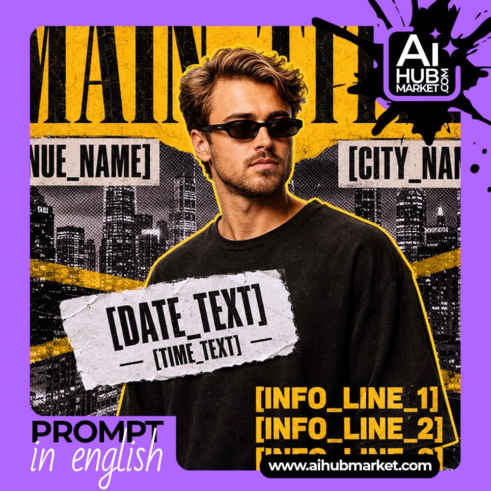 Prompt Yellow Club Flyer from Photo