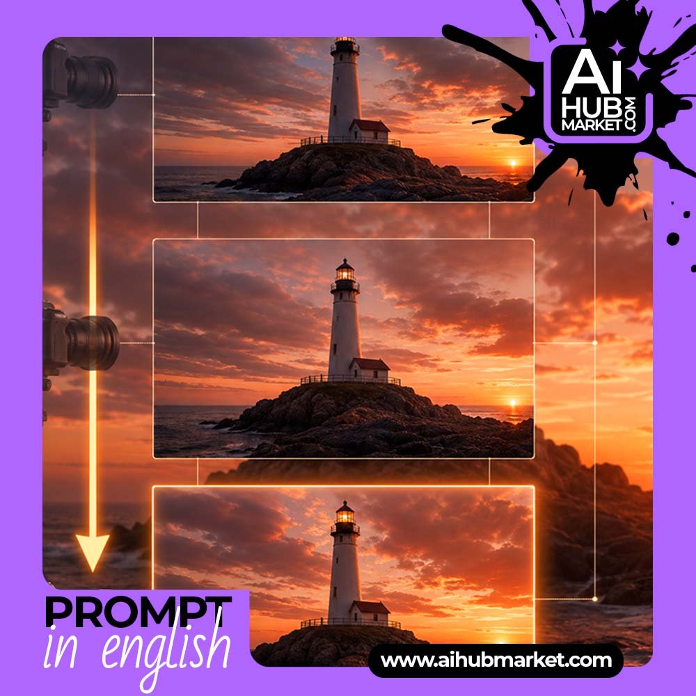 Camera movement prompt Pedestal Down — camera movement prompt example 3