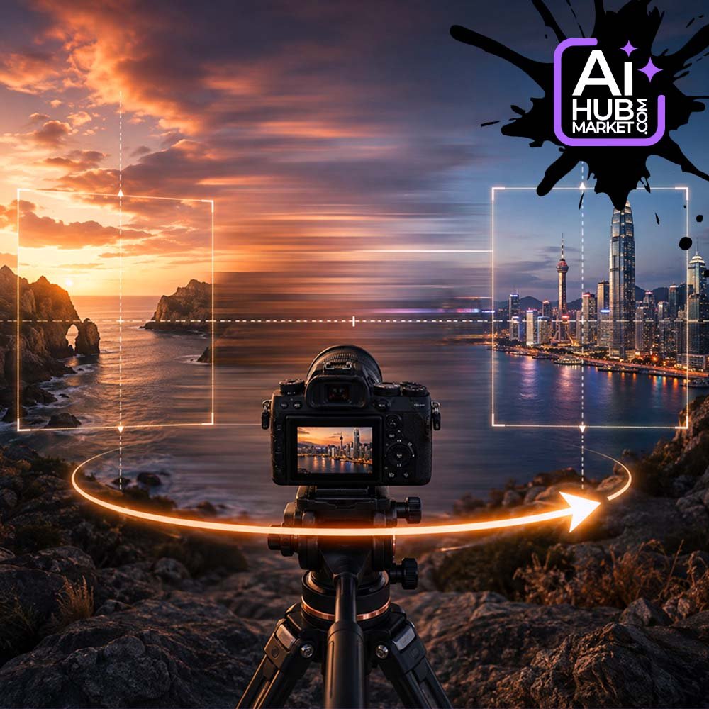 Camera movement prompt Rapid Rightward Camera Pan — camera movement prompt example 2