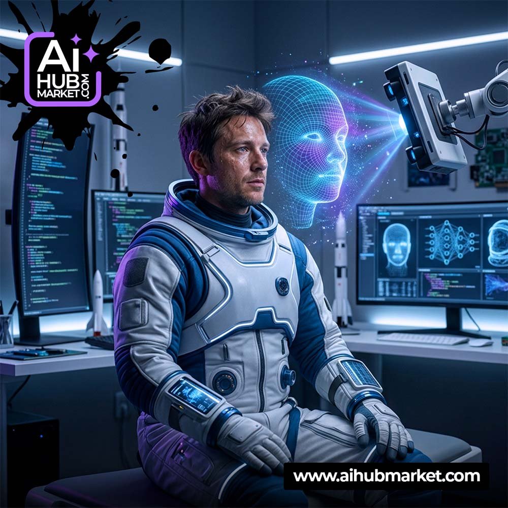 AI astronaut portrait prompt for creative artwork
