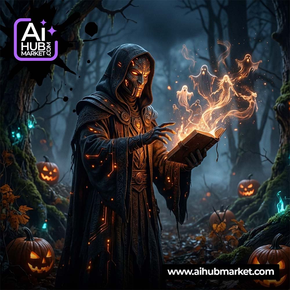 AI Halloween photo prompt for creating spooky images