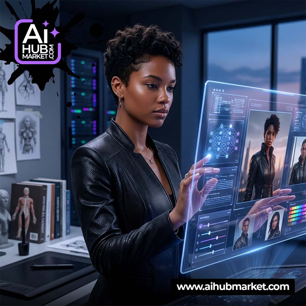 AI profession portraits showcasing diverse characters in professional settings