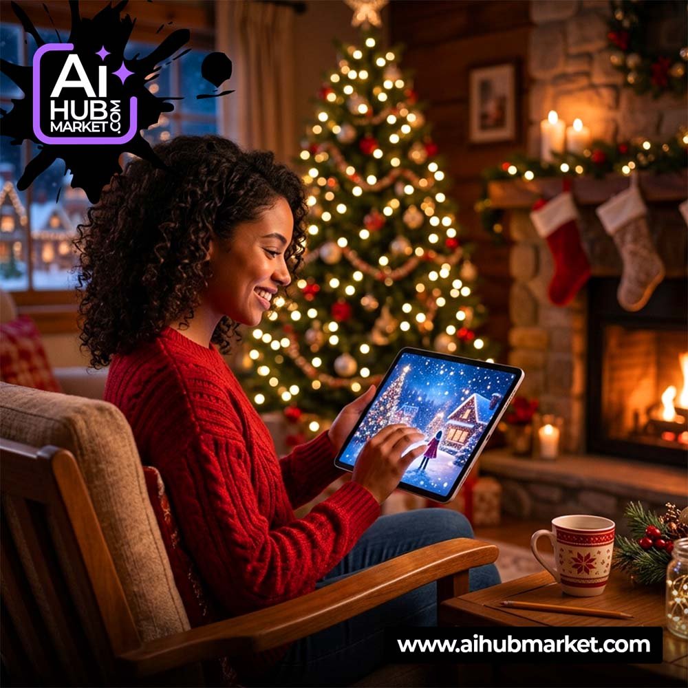AI Christmas photo prompt for generating festive images