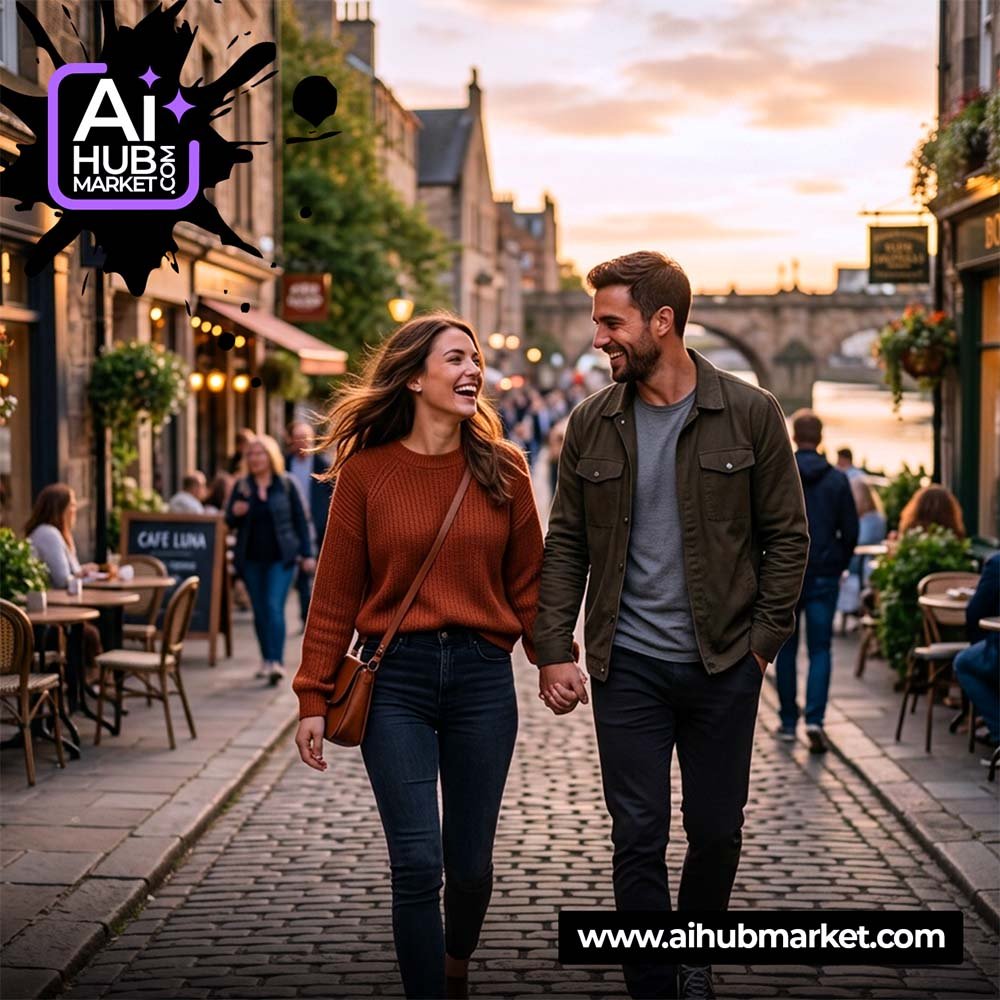 AI couple photo prompt for generating personalized images