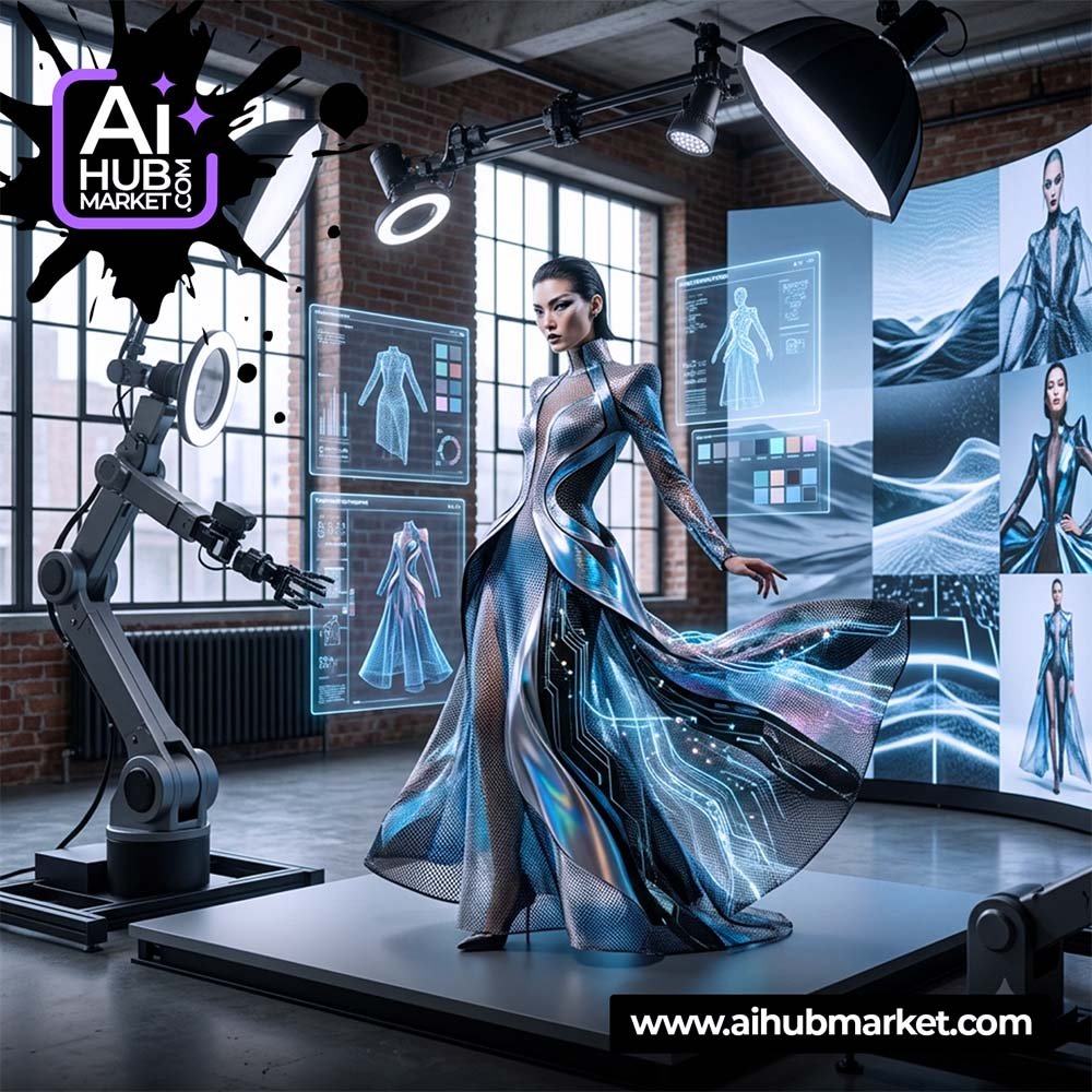 AI fashion photoshoot concept