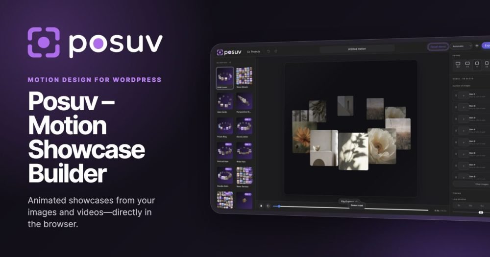 Posuv Pro – Motion Showcase Builder