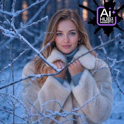 Prompt Among Snow-Covered Branches — generation result example