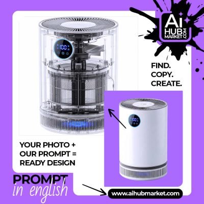 A transparent air purifier showcasing its internal components.