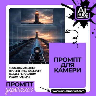Промпт руху камери Наїзд камери вперед — приклад промпту руху камери 1