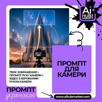Промпт руху камери Нахил камери вгору — приклад промпту руху камери 1
