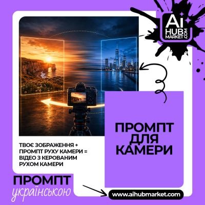 Промпт руху камери Різка панорама камери вліво — приклад промпту руху камери 1