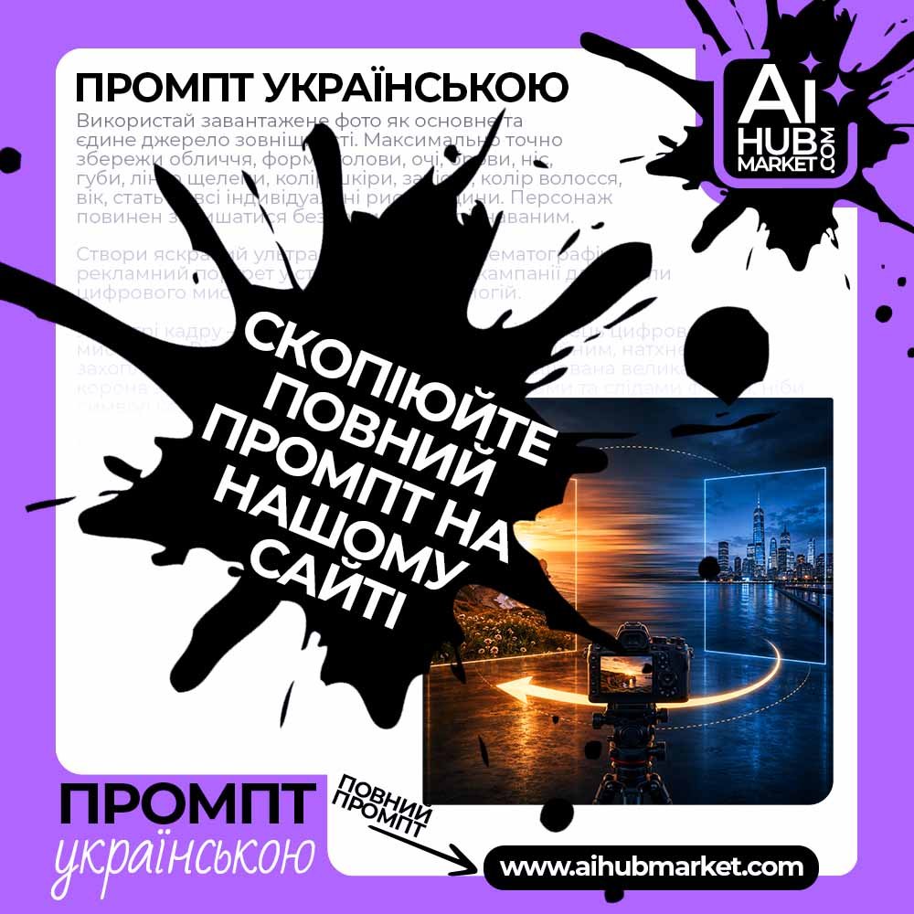 Промпт руху камери Різка панорама камери вліво — приклад промпту руху камери 4