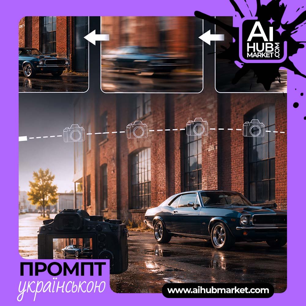 Промпт руху камери Truck Left — приклад промпту руху камери 3