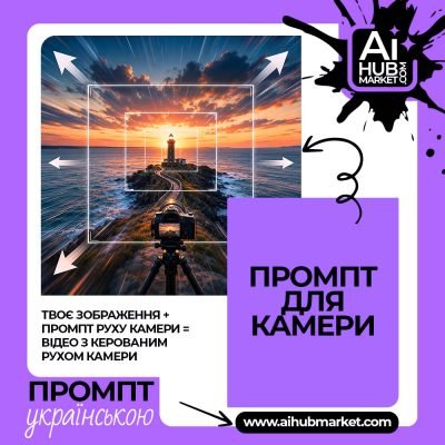 Промпт руху камери Ударне віддалення камери — приклад промпту руху камери 1