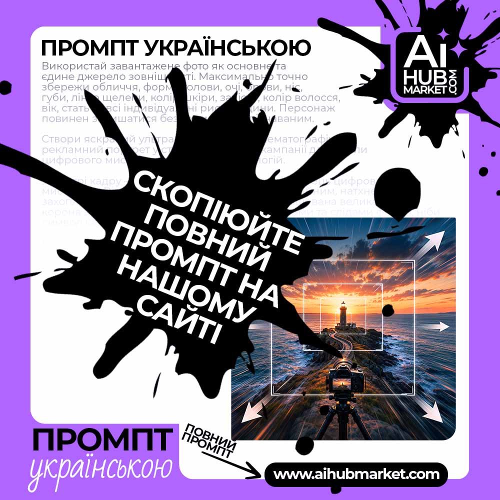 Промпт руху камери Ударне віддалення камери — приклад промпту руху камери 4