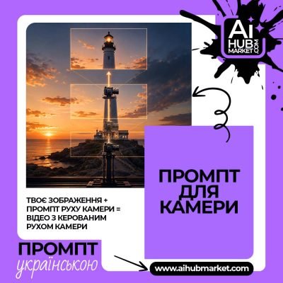 Промпт руху камери Вертикальний підйом камери — приклад промпту руху камери 1