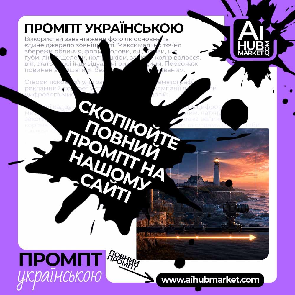 Промпт руху камери Зміщення камери вправо — приклад промпту руху камери 4