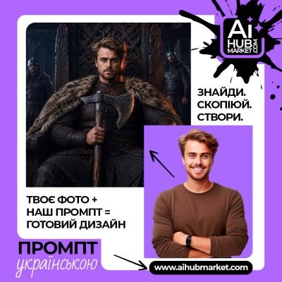 Епічний портрет правителя-воїна на троні