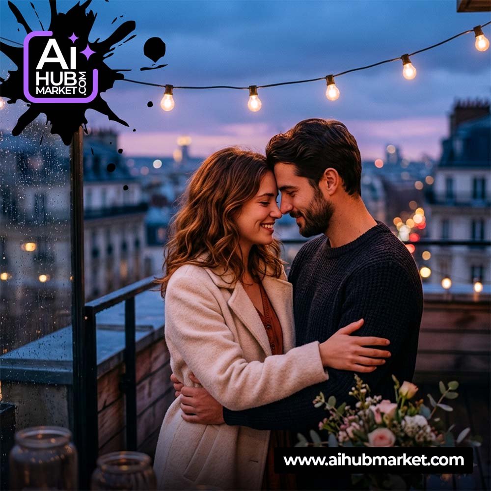 AI romantic photoshoot prompt for stunning visual transformations